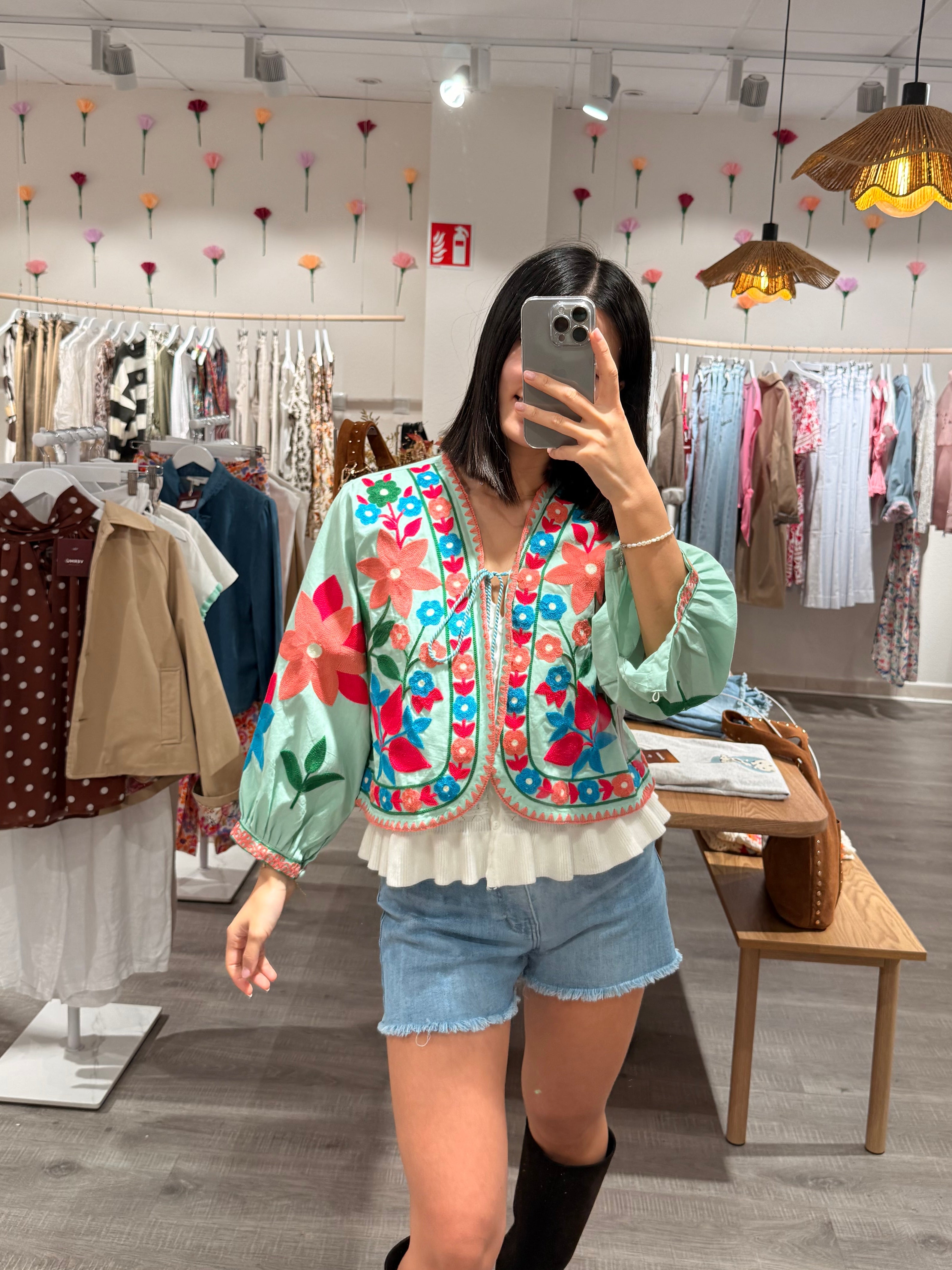 Chaqueta Marga Turquesa