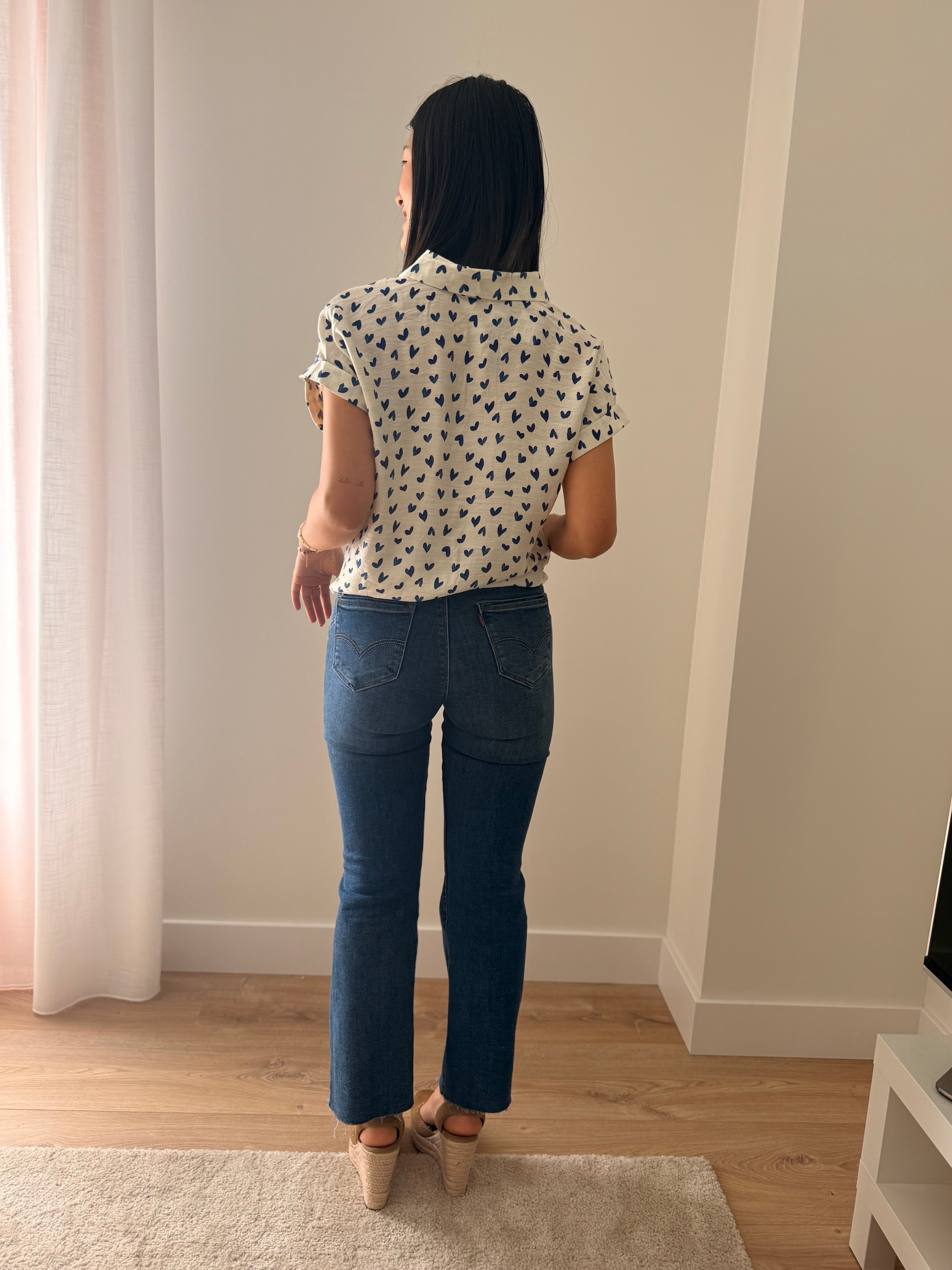 Camisa corazón azul