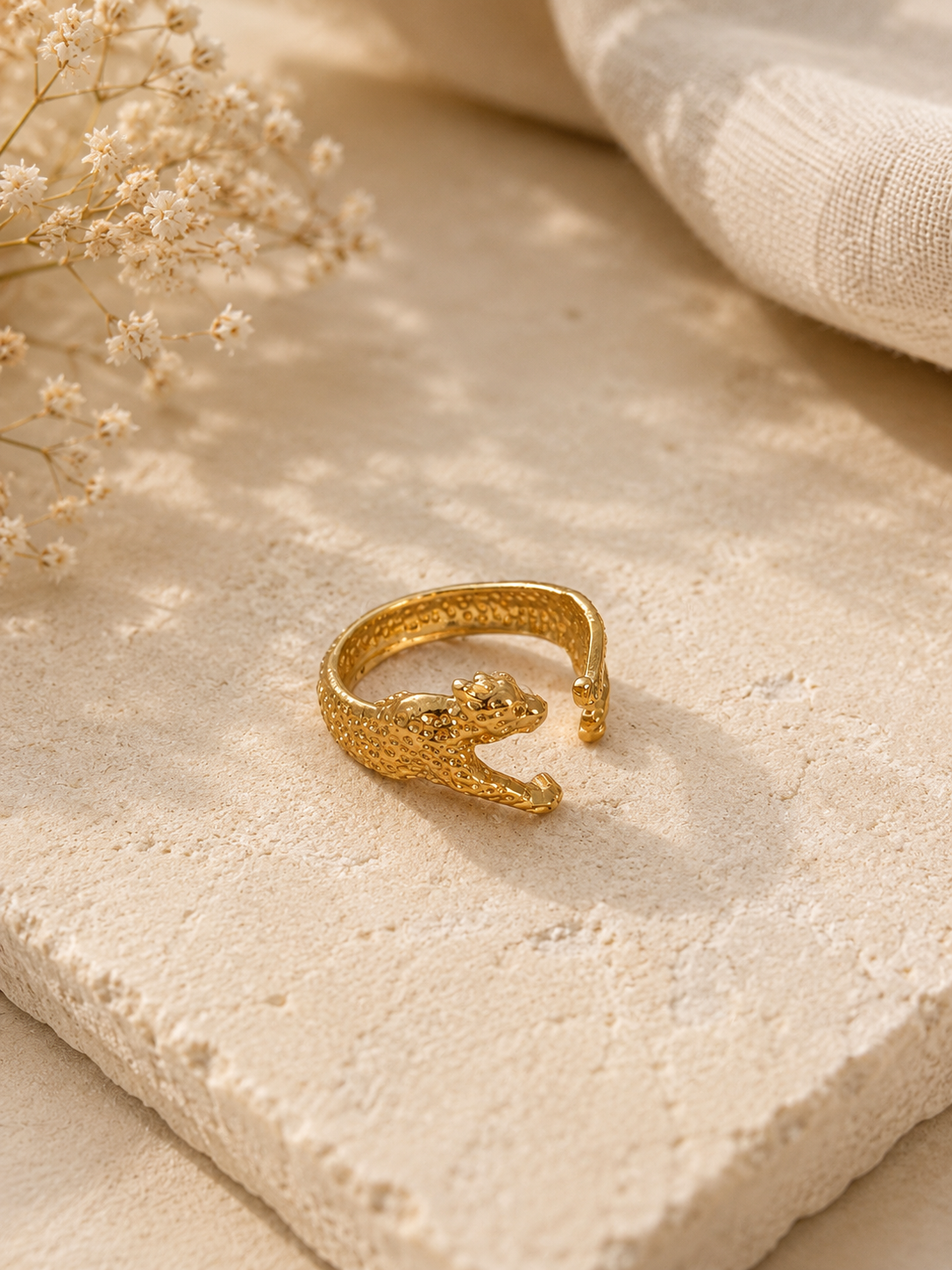 Anillo Leopardo Dorado