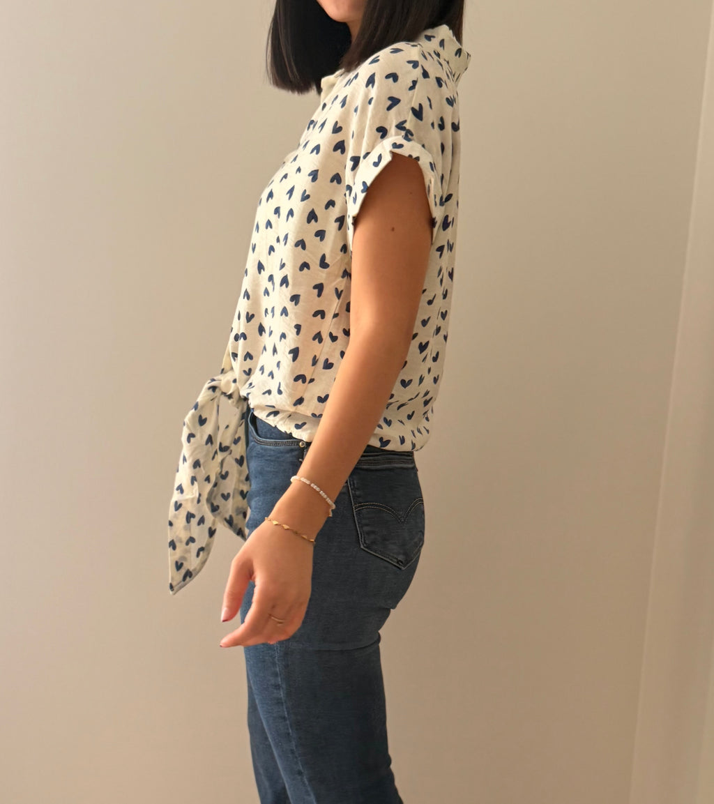 Camisa corazón azul