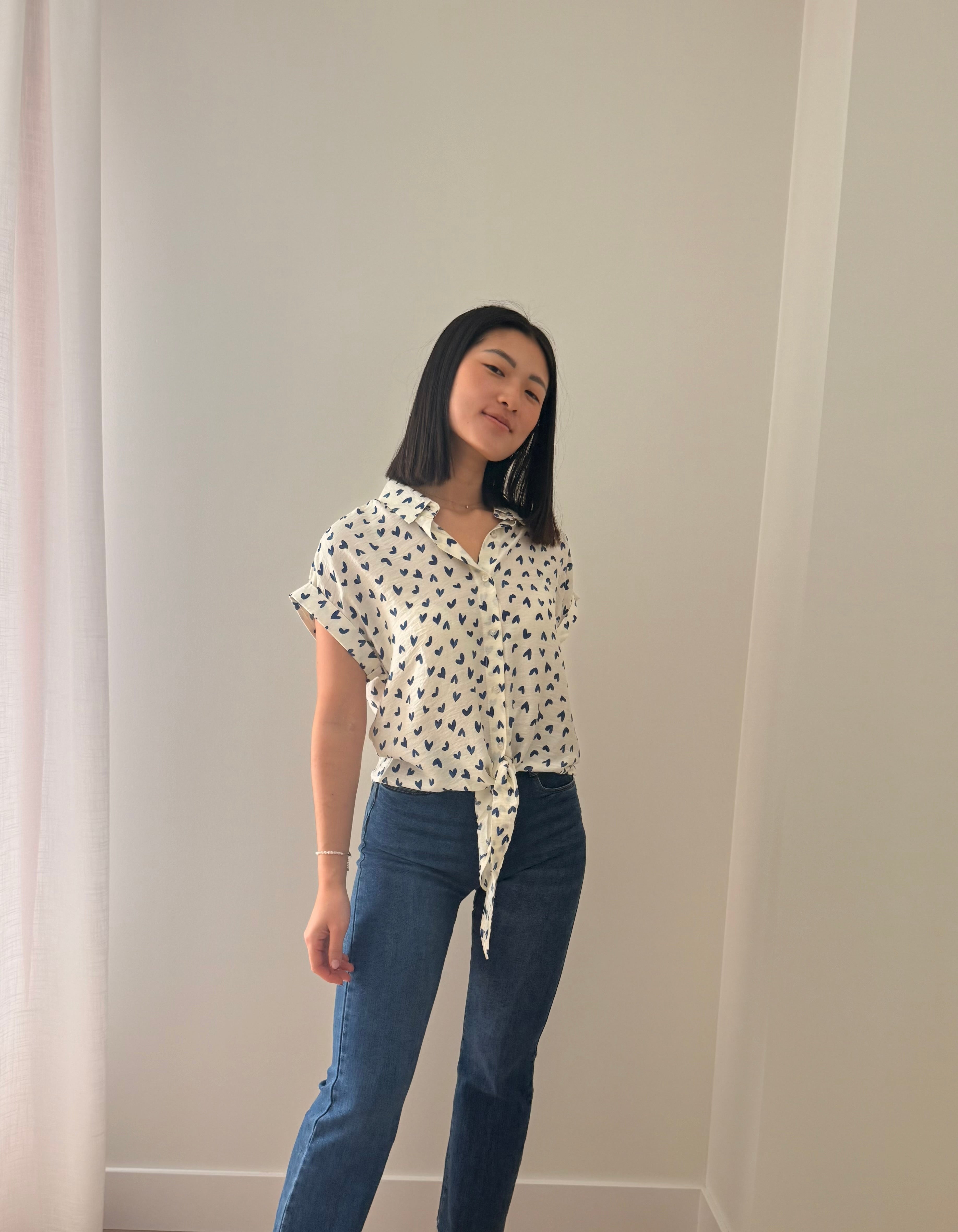 Camisa corazón azul