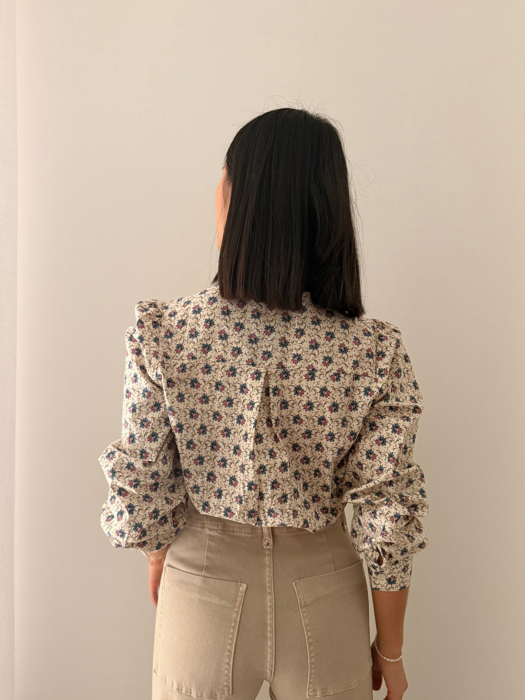 Camisa flores liberty azul