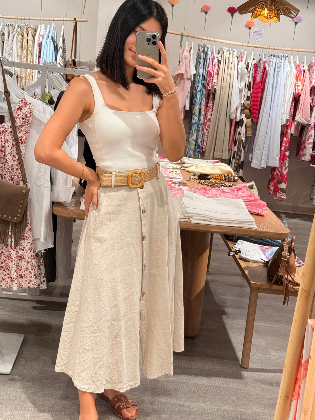 Falda Lino Elena