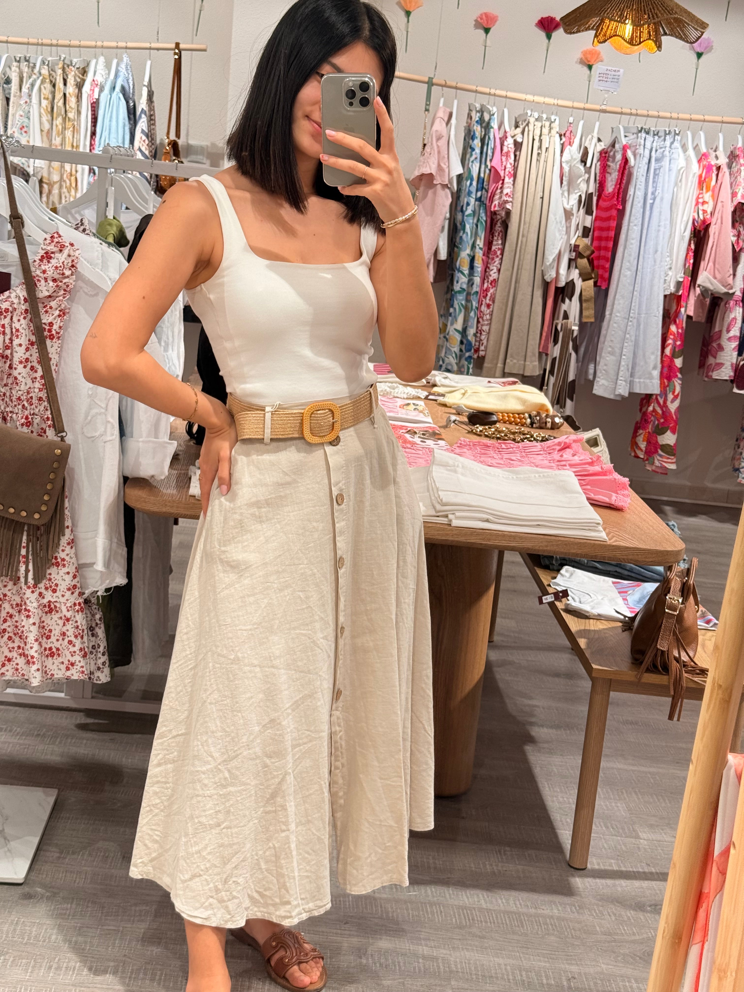 Falda Lino Elena