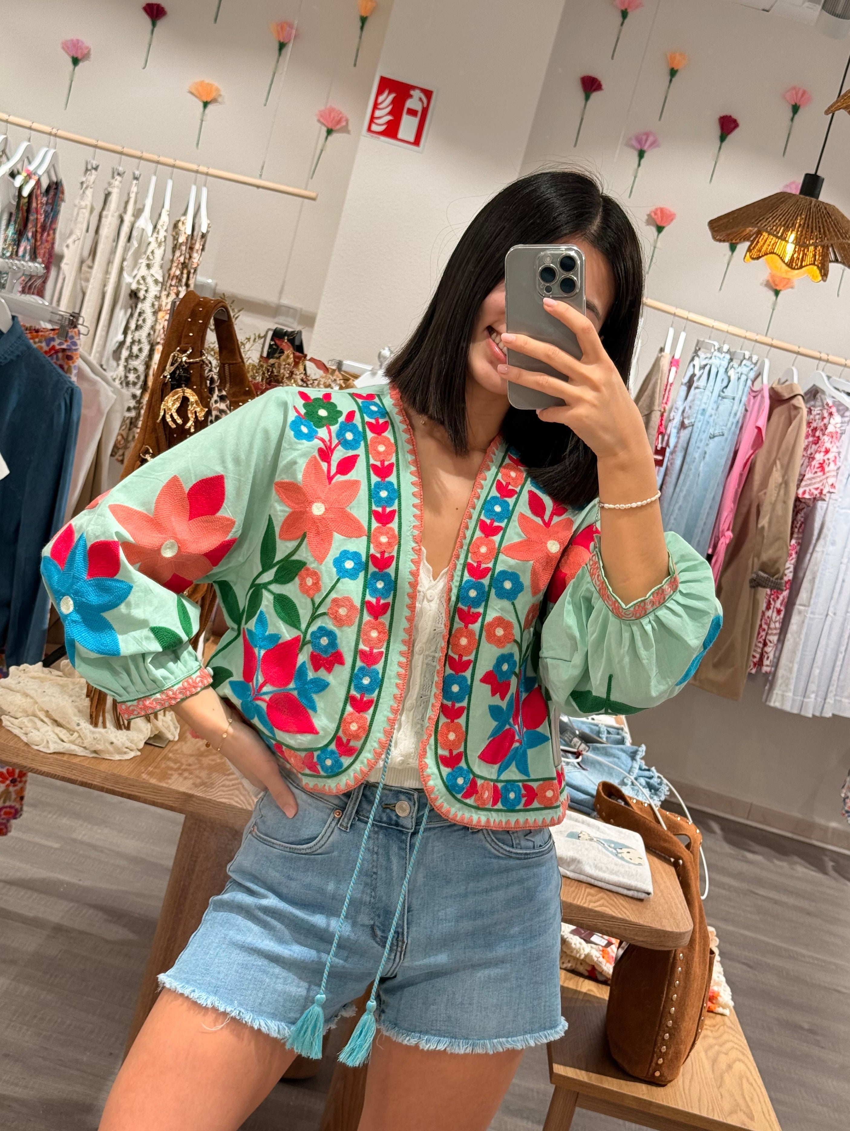 Chaqueta Marga Turquesa